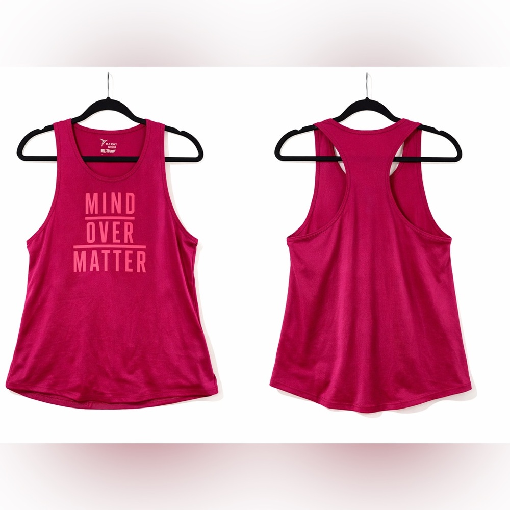 Old Navy  Fuchsia "Mind Over Matter" Women's Tank